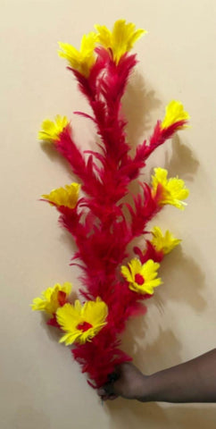 Cane Plume - Red & Yellow