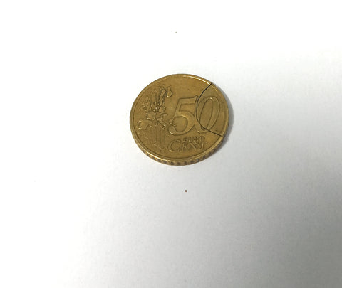 Coin Through Ring - 50 Euro Cents