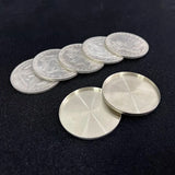 Cupronickel Morgan Dollar Shell and Coin Set (5 coins and 2 shells) by Oliver Magic