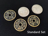 Hopping Half (Morgan Dollar and Chinese Palace Coin) by Oliver Magic