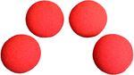 1.5 inch Super Soft Sponge Balls (Red) Pack of 4 from Magic by Gosh - V2 MAGIC SHOP