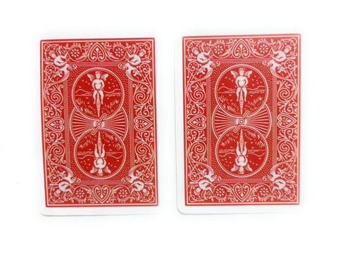 Poker Size Double Back Card - R/R - V2 MAGIC SHOP